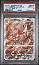 2023 POKEMON SWORD & SHIELD CROWN ZENITH FULL ART/HISUIAN ZOROARK VSTAR PSA 10 - Image 2