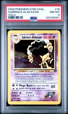 2000 POKEMON GYM CHALLENGE HOLO #16 SABRINA'S ALAKAZAM PSA 8 - Image 2