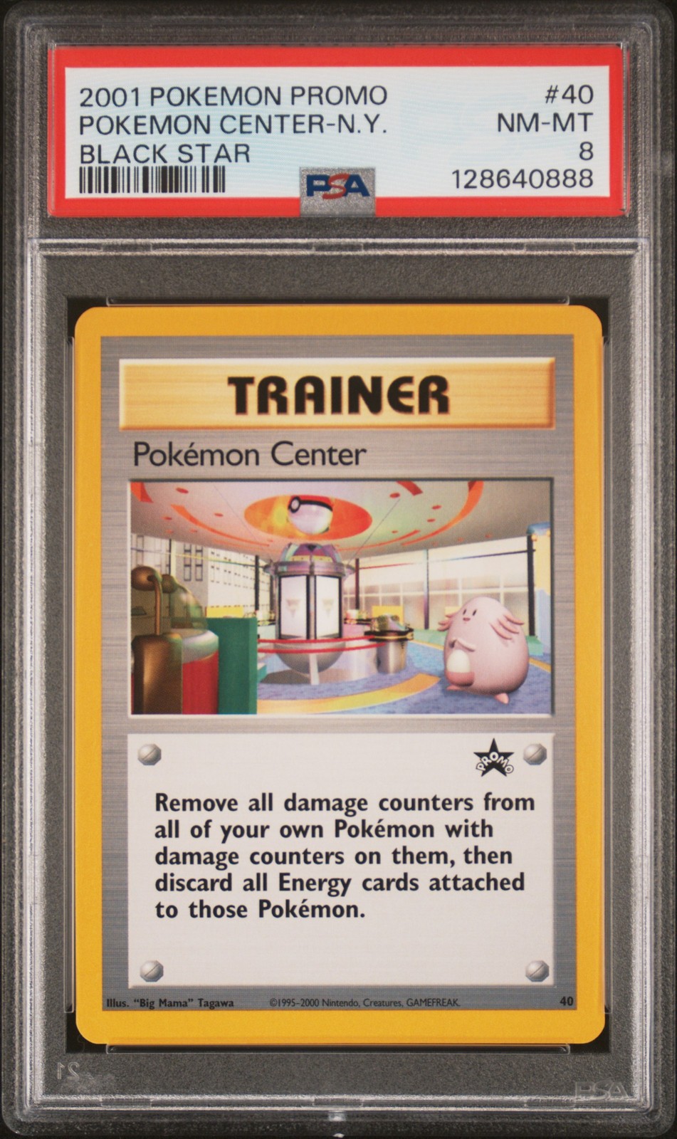 2001 POKEMON PROMO BLACK STAR #40 POKEMON CENTER-N.Y. PSA 8 - Image 1