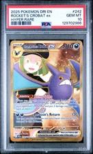 2025 POKEMON DRI EN-DESTINED RIVALS HYPER RARE TEAM ROCKET'S CROBAT EX PSA 10 - Image 2