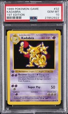 1999 POKEMON GAME 1ST ED #32 KADABRA PSA 10 - Image 2