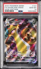 2020 POKEMON SWORD & SHIELD VIVID VOLTAGE #127 FULL ART/AEGISLASH VMAX PSA 10 - Image 2