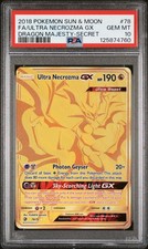 2018 POKEMON SUN & MOON DRAGON MAJESTY SECRET FULL ART/ULTRA NECROZMA GX PSA 10 - Image 2