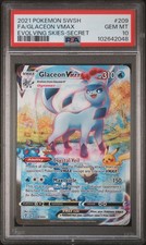 2021 POKEMON SWORD & SHIELD EVOLVING SKIES SECRET FULL ART/GLACEON VMAX PSA 10 - Image 2