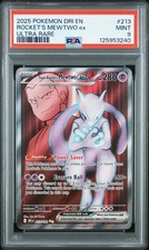 2025 POKEMON DRI EN-DESTINED RIVALS ULTRA RARE TEAM ROCKET'S MEWTWO EX PSA 9 - Image 2