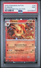 2025 POKEMON SVP EN-SV BLACK STAR PROMO #167 FLAREON PSA 9 - Image 2