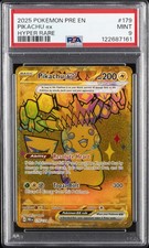 2025 POKEMON PRE EN-PRISMATIC EVOLUTIONS HYPER RARE #179 PIKACHU EX PSA 9 - Image 2