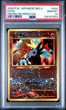 2000 POKEMON JPN NEO 2 PROMO REVERSE FOIL #244 ENTEI PSA 10 - Image 2
