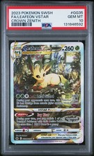 2023 POKEMON SWORD & SHIELD CROWN ZENITH #GG35 FULL ART/LEAFEON VSTAR PSA 10 - Image 2
