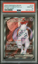 2025 POKEMON DRI EN-DESTINED RIVALS ULTRA RARE TEAM ROCKET'S MEWTWO EX PSA 10 - Image 2