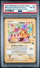 2021 POKEMON CELEBRATIONS CLASSIC COLL #24 BIRTHDAY PIKACHU-HOLO PSA 8 - Image 2