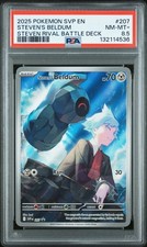 2025 POKEMON SVP EN-SV BLACK STAR PROMO #207 STEVEN'S BELDUM PSA 8.5 - Image 2