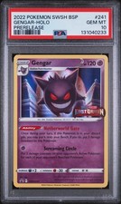 2022 POKEMON SWSH BLACK STAR PROMO PRERELEASE #241 GENGAR-HOLO PSA 10 - Image 2