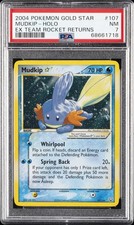 2004 POKEMON EX TEAM ROCKET RETURNS GOLD STAR #107 MUDKIP-HOLO PSA 7 - Image 2