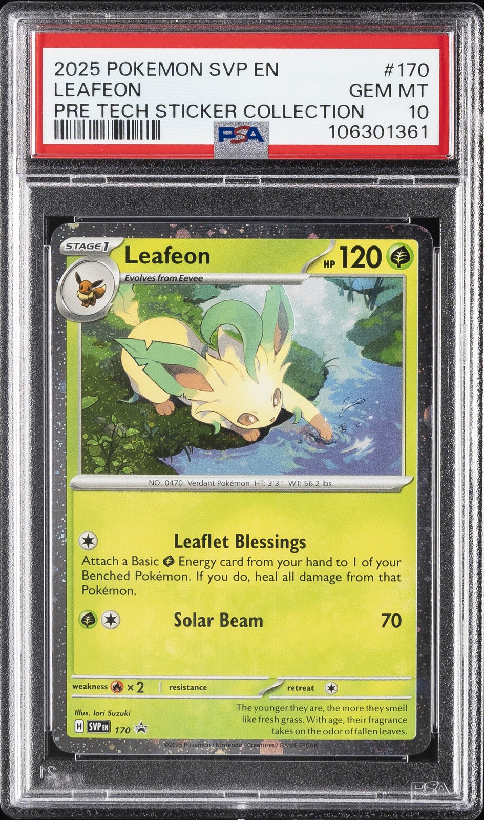 2025 POKEMON SVP EN-SV BLACK STAR PROMO #170 LEAFEON PSA 10 - Image 1