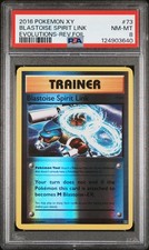 2016 POKEMON XY EVOLUTIONS #73 BLASTOISE SPIRIT LINK-REVERSE FOIL PSA 8 - Image 2