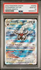 2023 POKEMON SWORD & SHIELD CROWN ZENITH #GG50 FULL ART/DARKRAI VSTAR PSA 10 - Image 2