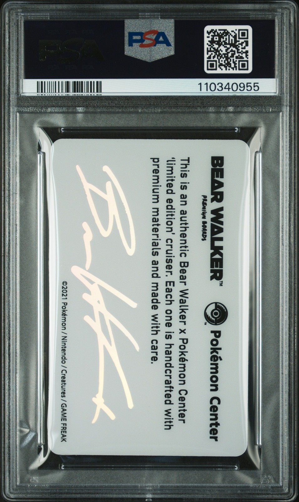 2022 POKEMON CENTER X BEAR WALKER COLL CARDS UMBREON PSA 10 - Image 3