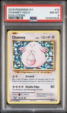 2016 POKEMON XY EVOLUTIONS #70 CHANSEY-HOLO PSA 8 - Image 2