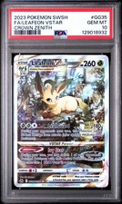 2023 POKEMON SWORD & SHIELD CROWN ZENITH #GG35 FULL ART/LEAFEON VSTAR PSA 10 - Image 2