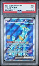 2024 POKEMON TEF EN-TEMPORAL FORCES ULTRA RARE #191 IRON CROWN EX PSA 9 - Image 2