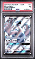 2018 POKEMON SUN & MOON LOST THUNDER #207 FULL ART/LUGIA GX PSA 7 - Image 2