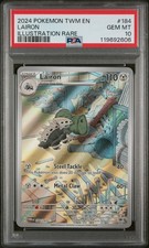 2024 POKEMON TWM EN-TWILIGHT MASQUERADE ILLUSTRATION RARE #184 LAIRON PSA 10 - Image 2
