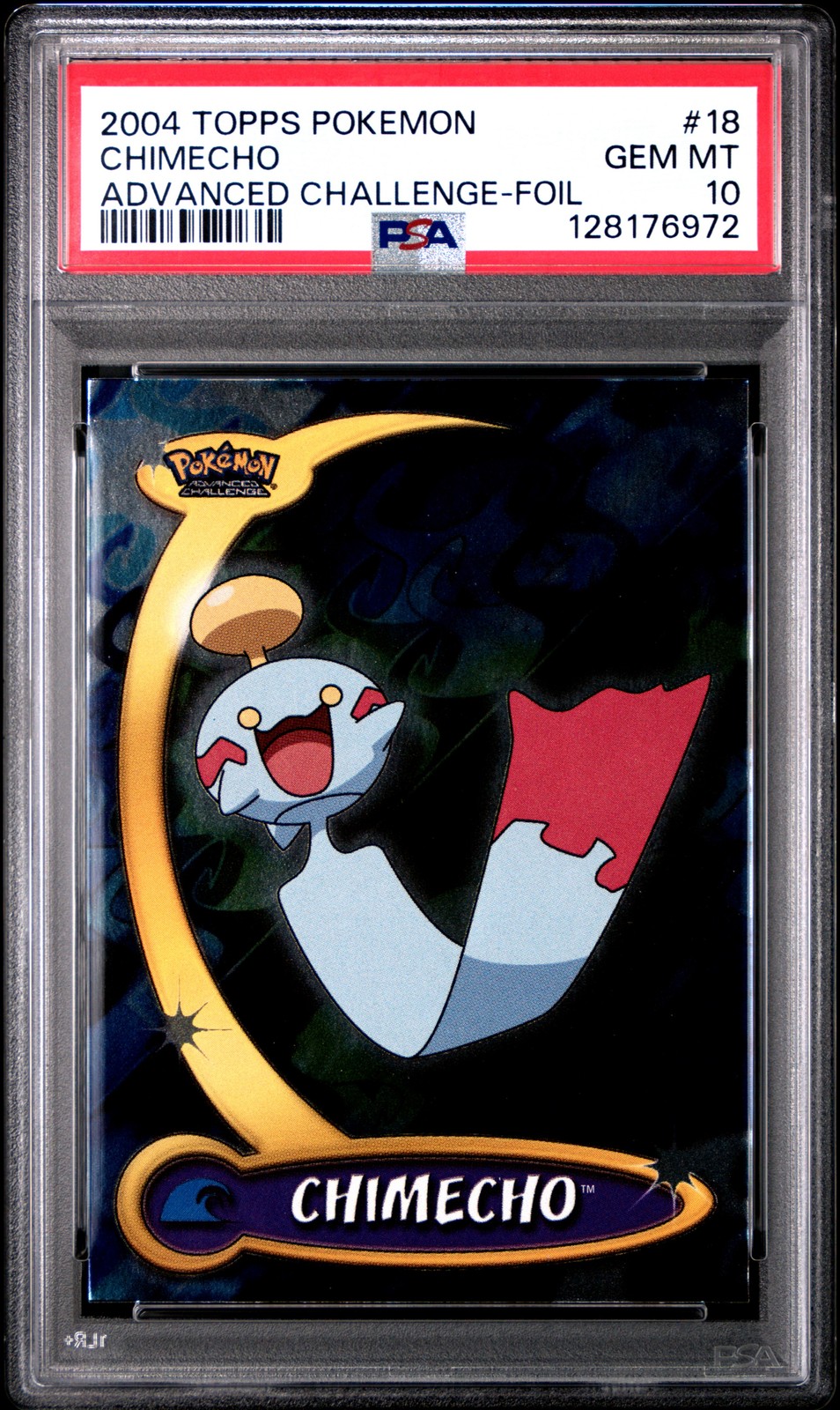 2004 TOPPS POKEMON ADVANCED CHALLENGE FOIL #18 CHIMECHO PSA 10 - Image 1