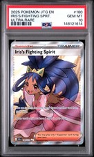 2025 POKEMON JTG EN-JOURNEY TOGETHER ULTRA RARE IRIS'S FIGHTING SPIRIT PSA 10 - Image 2