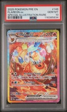 2025 POKEMON PRE EN-PRISMATIC EVOLUTIONS #146 FLAREON EX PSA 10 - Image 2