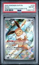 2025 POKEMON SVP EN-SV BLACK STAR PROMO #173 EEVEE PSA 8 - Image 2
