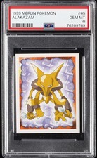 1999 MERLIN POKEMON #65 ALAKAZAM PSA 10 - Image 2
