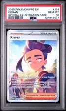 2025 POKEMON PRE EN-PRISMATIC EVOLUTIONS SPECIAL ILLUSTRATION RARE KIERAN PSA 10 - Image 2