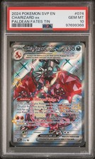 2024 POKEMON SVP EN-SV BLACK STAR PROMO PALDEAN FATES TIN CHARIZARD EX PSA 10 - Image 2