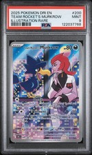 2025 POKEMON DRI EN-DESTINED RIVALS #200 TEAM ROCKET'S MURKROW PSA 9 - Image 2