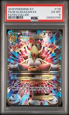 2016 POKEMON XY FATES COLLIDE #118 FULL ART/M ALAKAZAM EX PSA 6 - Image 2