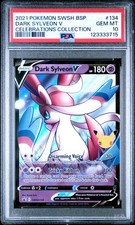 2021 POKEMON SWSH BLACK STAR PROMO CELEBRATIONS COLL #134 DARK SYLVEON V PSA 10 - Image 2