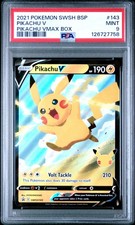 2021 POKEMON SWSH BLACK STAR PROMO PIKACHU VMAX BOX #143 PIKACHU V PSA 9 - Image 2
