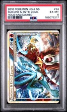 2010 POKEMON HEARTGOLD & SOULSILVER UNLEASHED SUICUNE & ENTEI LEGEND-HOLO PSA 6 - Image 2