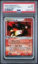 2003 POKEMON EX SANDSTORM #99 TYPHLOSION EX-HOLO PSA 8 - Image 2