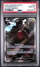2022 POKEMON SWORD & SHIELD SILVER TEMPEST #184 FULL ART/REGIDRAGO V PSA 10 - Image 2