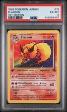1999 POKEMON JUNGLE 1ST ED #19 FLAREON PSA 6 - Image 2