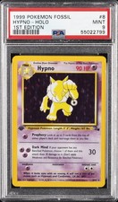1999 POKEMON FOSSIL 1ST ED #8 HYPNO-HOLO PSA 9 - Image 2