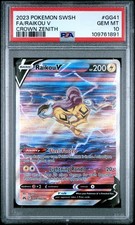 2023 POKEMON SWORD & SHIELD CROWN ZENITH #GG41 FULL ART/RAIKOU V PSA 10 - Image 2