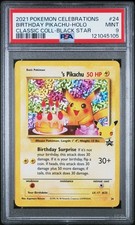 2021 POKEMON CELEBRATIONS CLASSIC COLL #24 BIRTHDAY PIKACHU-HOLO PSA 9 - Image 2
