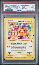 2021 POKEMON CELEBRATIONS CLASSIC COLL #24 BIRTHDAY PIKACHU-HOLO PSA 9 - Image 2