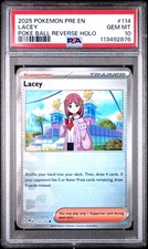 2025 POKEMON PRE EN-PRISMATIC EVOLUTIONS POKE BALL REVERSE HOLO LACEY PSA 10 - Image 2