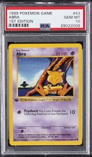 1999 POKEMON GAME 1ST ED #43 ABRA PSA 10 - Image 2