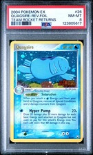 2004 POKEMON EX TEAM ROCKET RETURNS #26 QUAGSIRE-REVERSE FOIL PSA 8 - Image 2