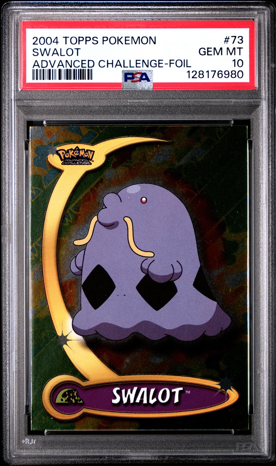 2004 TOPPS POKEMON ADVANCED CHALLENGE FOIL #73 SWALOT PSA 10 - Image 1